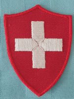 Vintage Badge Wappen Schweizerkreuz ST. GALLER STICKEREI