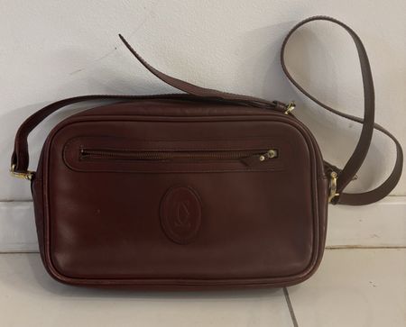 Borsa a tracolla Cartier Paris in pelle bordeaux usata