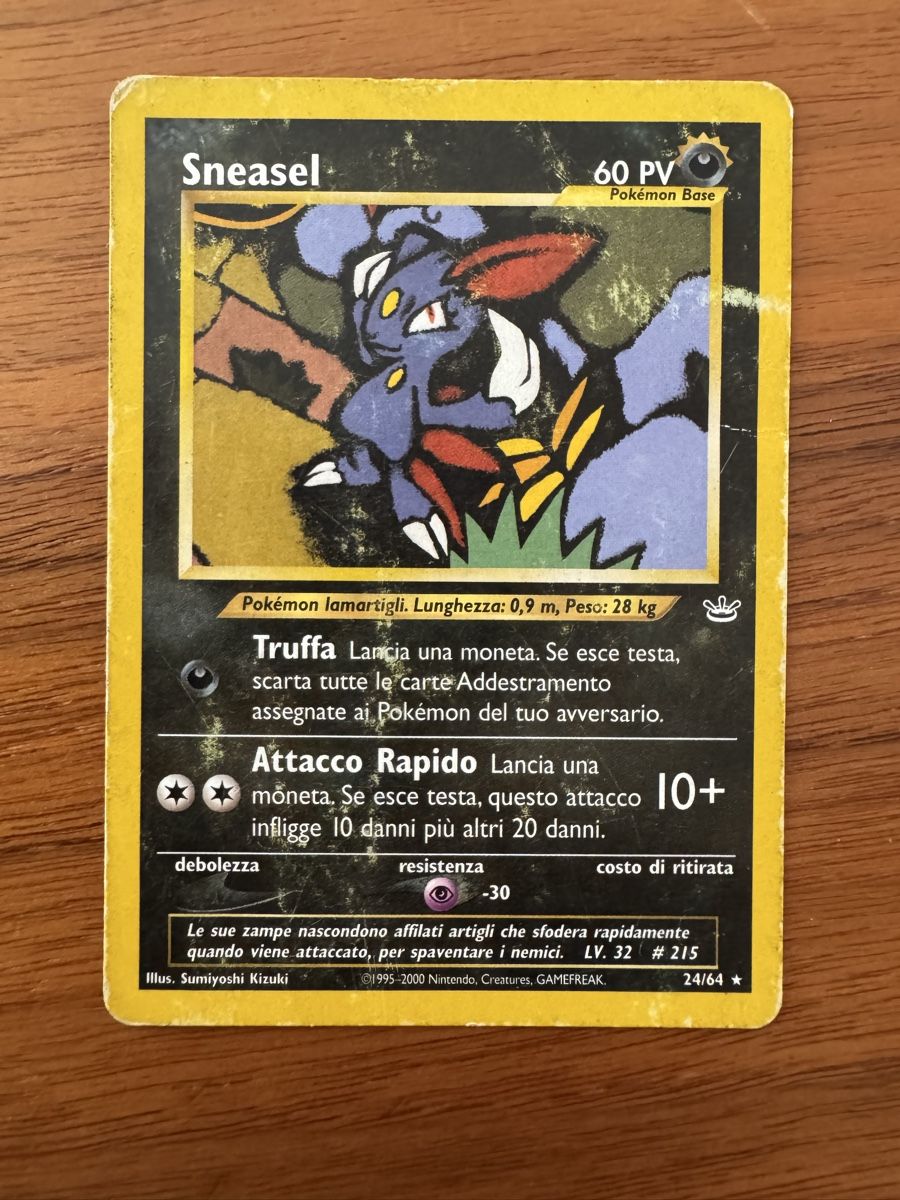 Pokémon Sammelbilder & Trading cards: Sneasel - Pokemon - Rara - Neo Revelation – Gebraucht aus Breganzona von CaiLol