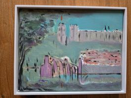 Leinwand Bild Gemälde Avignon 32 x 25 Künstler Coiffeur Ghel