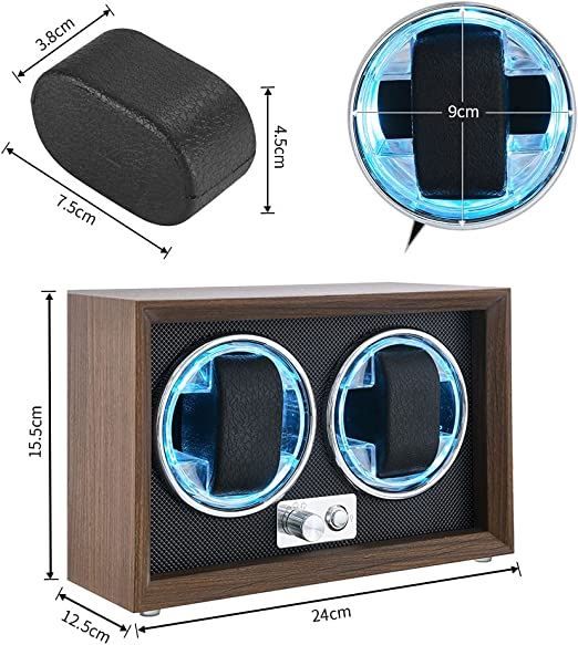 Cofanetto carica e porta orologi: Uhrenbeweger USB 2 Uhren mit Beleuchtung – Nuovo e nell'imballaggio originale da Diepoldsau venduto da preisparadies-ch 8