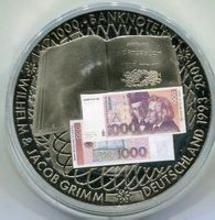 Medaille 1000 DM Wilhelm & Jakob Grimm. PP