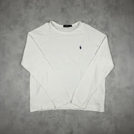 Sweat Polo Ralph Lauren Blanc - XL - Manches Raglan 