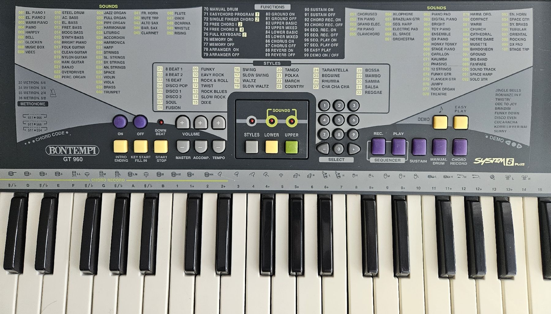 Bontempi Strumenti musicali: Keyboard Bontempi GT 960 – Usato da Holziken venduto da nadiiine5043 1