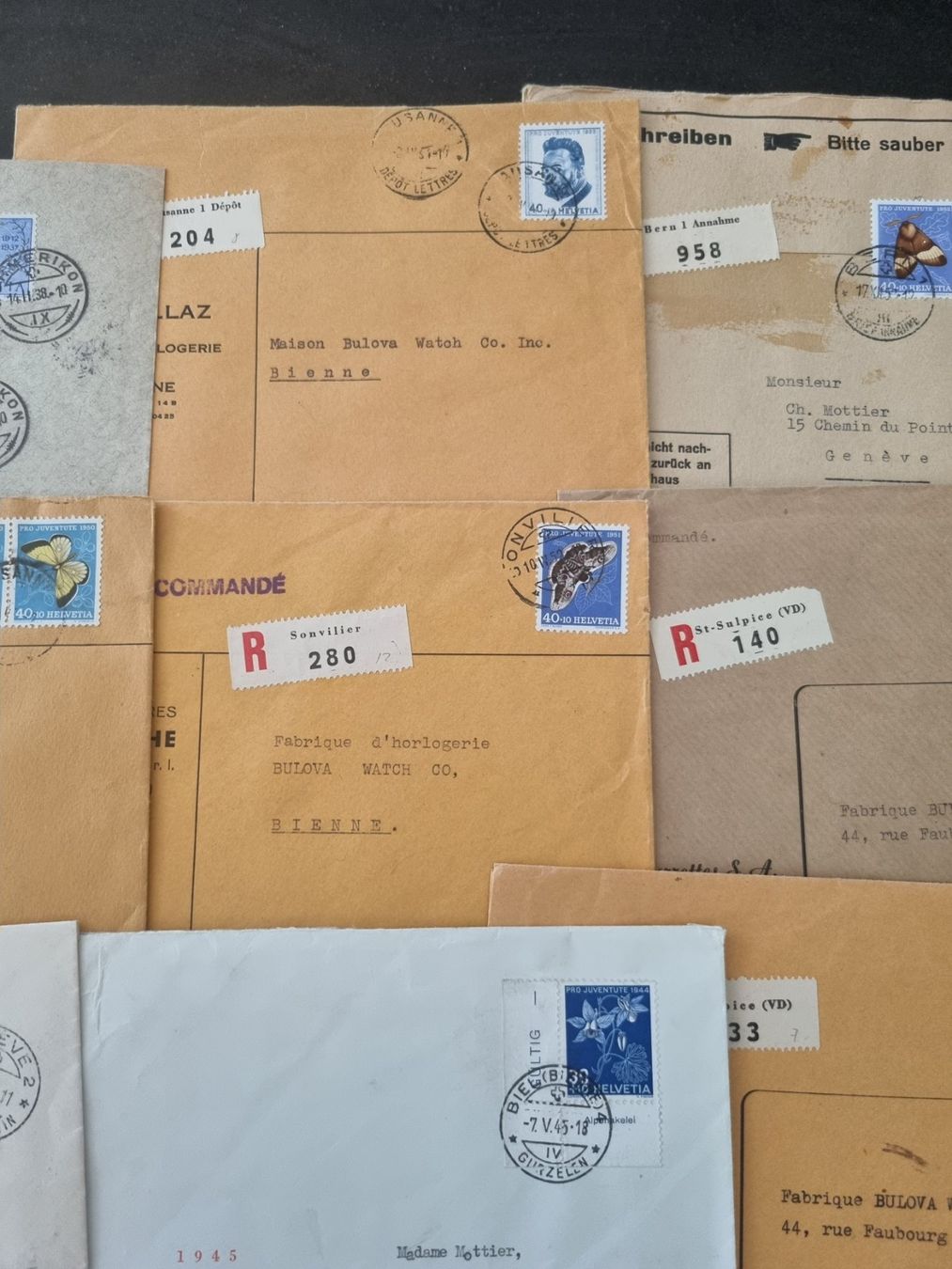 Alle Briefmarken: 12 Briefe, meist mit Pro Juventute Höchstwerte – Gebraucht aus Gümligen von Geniusbuy 2