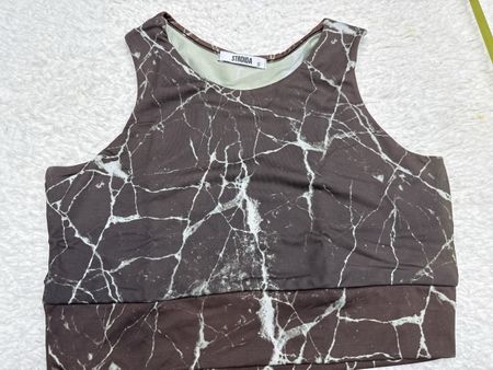 Débardeur de sport Stroida, taille S, motif marbré