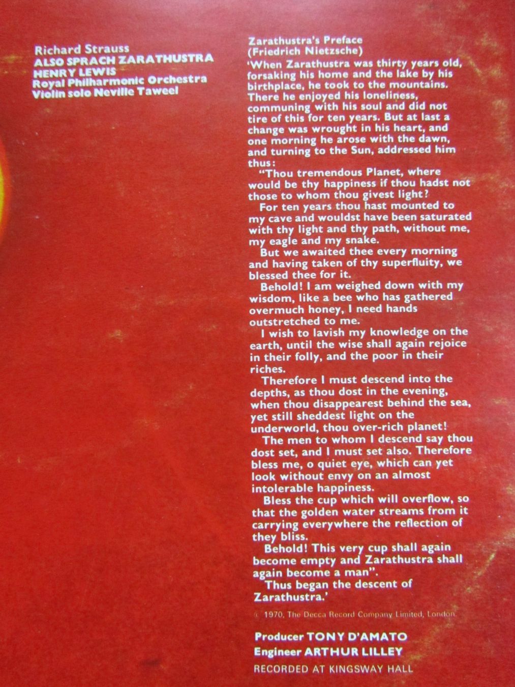 Dischi in vinile: Also Sprach Zarathustra - phase4stereo - Vinyl – Usato da Seengen venduto da mikelele 4