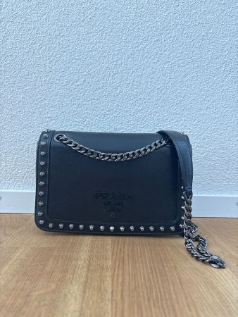 Beautiful black Prada bag with studs