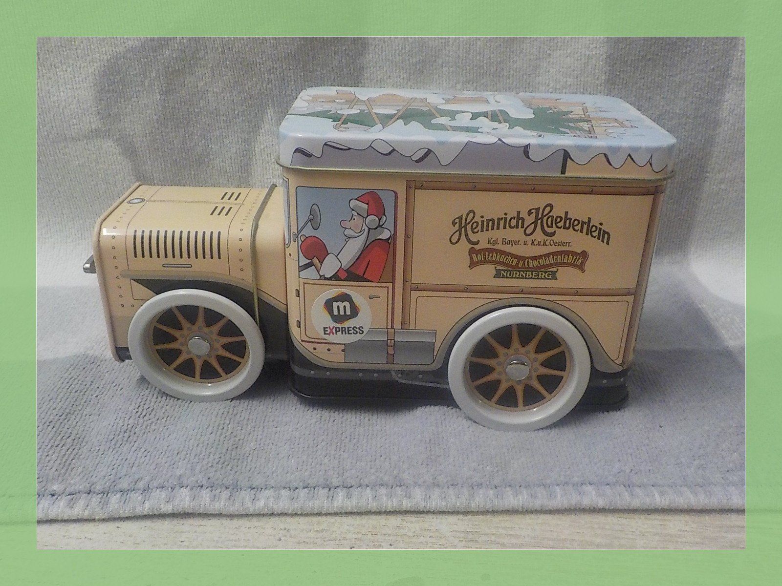 Tutte le decorazioni: Haeberlein Lebkuchen-Express Blechdose Nürnberg, leer – Usato da Bülach venduto da Freieck
