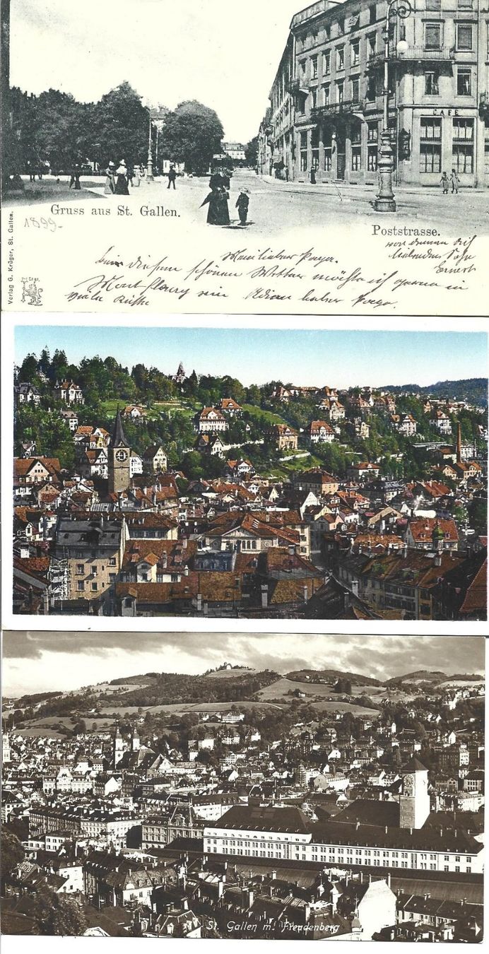 Cartoline postali: AK  St.Gallen 6x – Usato da Appenzell venduto da mai25