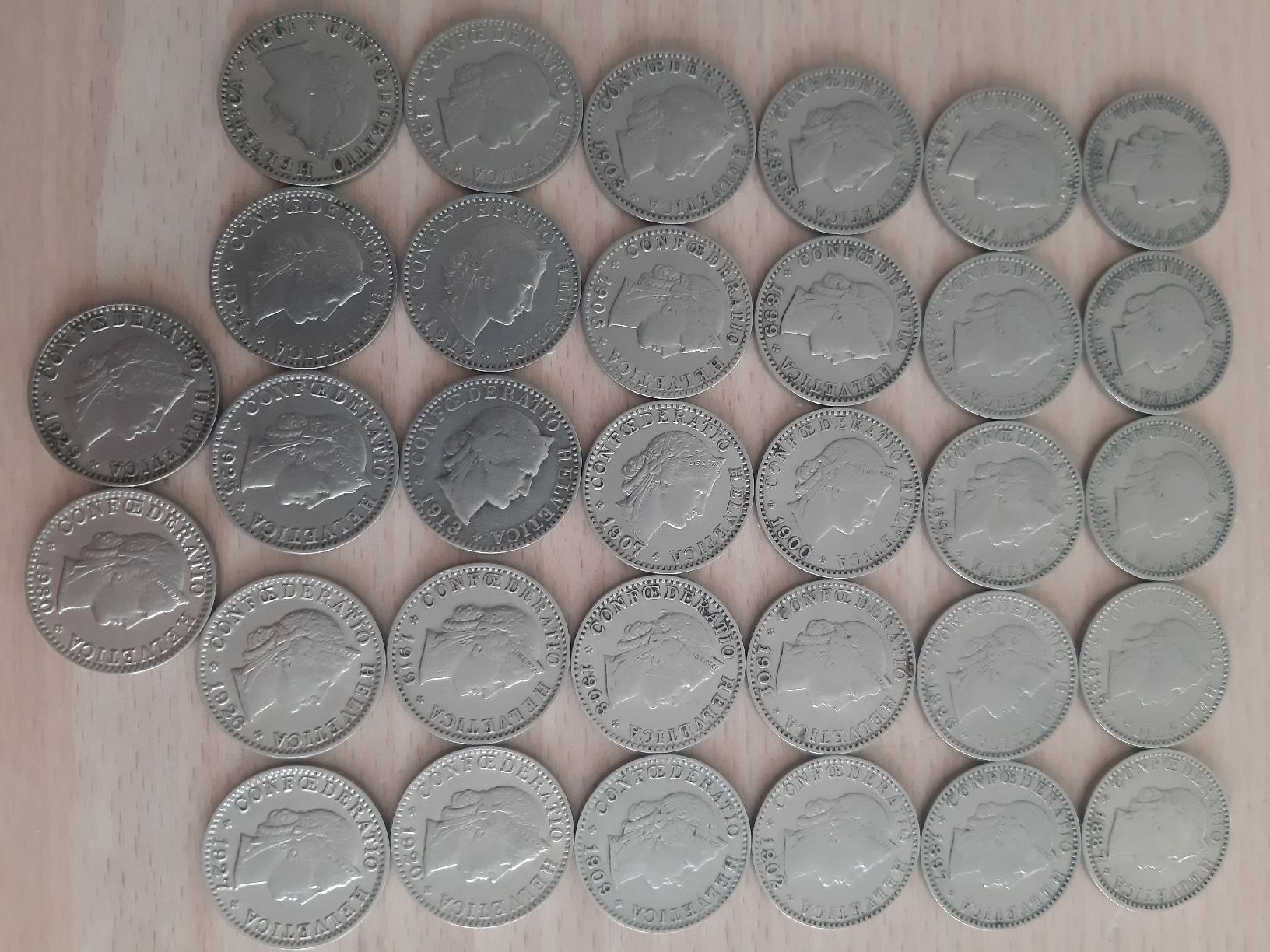 Alle Münzen: 20 Rp. Schweiz alt. – Gebraucht aus Schattdorf von epp_db95