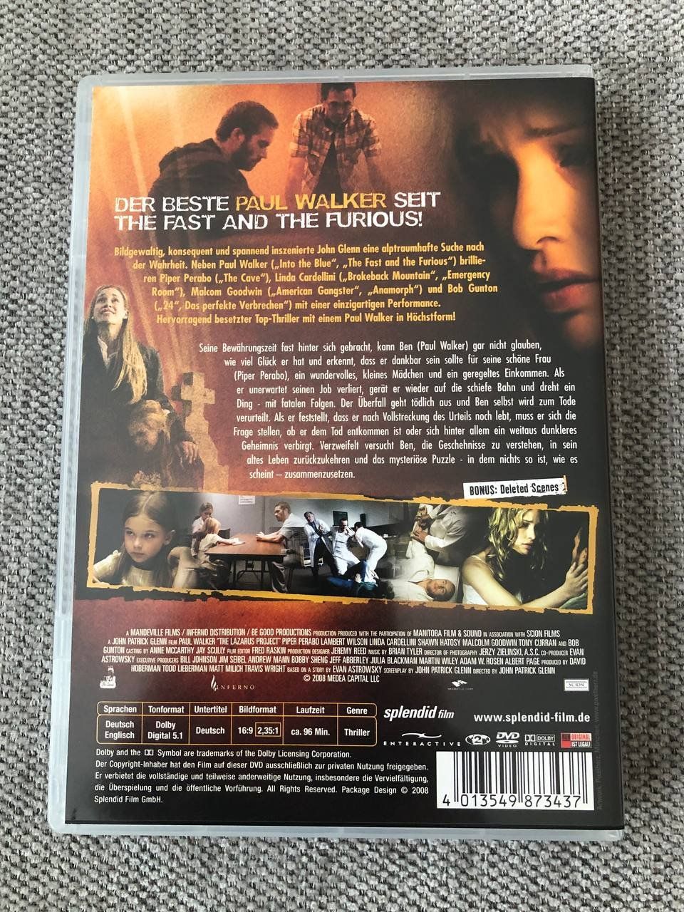 Tutti i DVDs: Das Lazarus Projekt – Usato da Zollikofen venduto da jde_72zf 1
