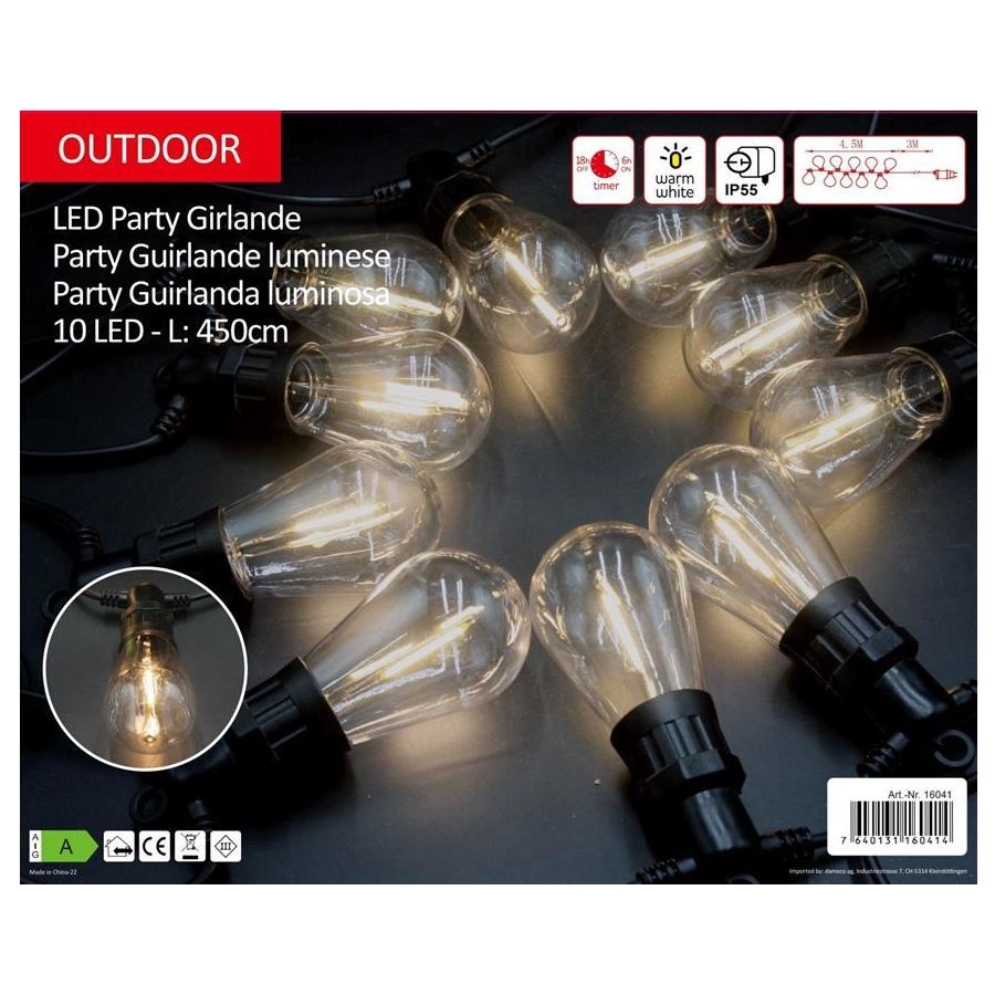 Lichterketten & Leisten: Lichterkette Outdoor 4.5m, 10 Led Lampen – Neu und originalverpackt aus Wettingen von Swala 1