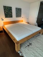 💥Schönes grosses Doppel-Bett aus Eiche 2.37x2.25m