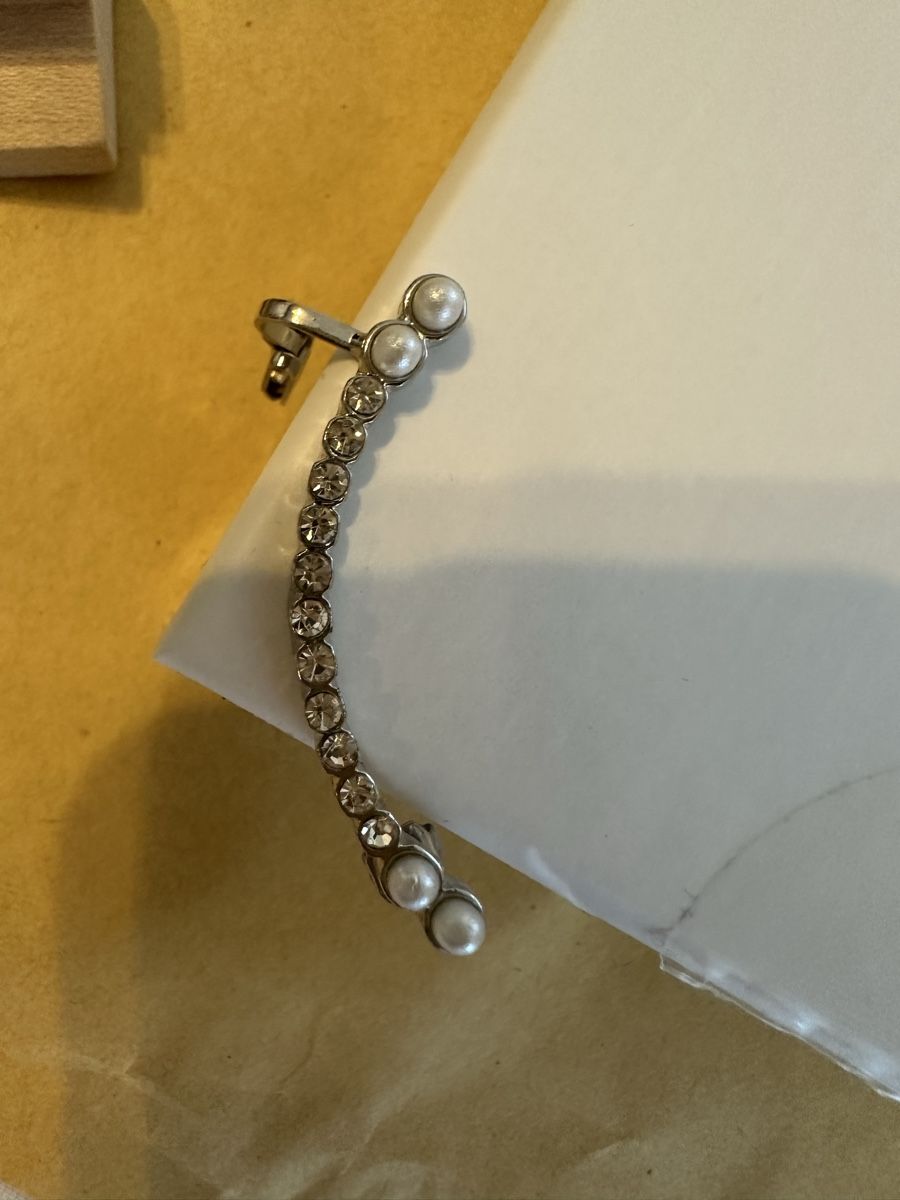 Orecchini pendenti & Orecchini a lobo: Modeschmuck Ohrklemme mit Perlen und Strass – Nuovo (secondo la descrizione) da Wetzikon ZH venduto da oez_fl2f 1