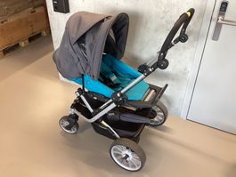 Kinderwagen Hartan, Türkis-grau- Wiitergäh