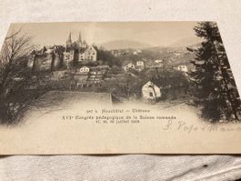 NEUCHATEL congrès pédagogique + tampon 1904 rare