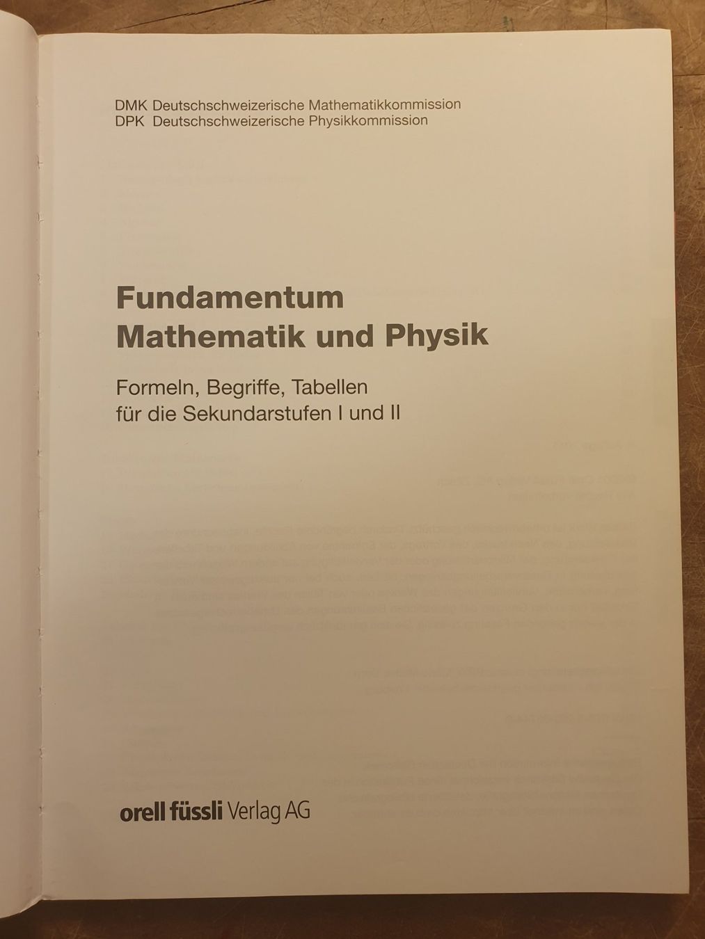 Libri: Fundamentum Mathematik und Physik - Formeln, Begriffe, Tabel – Usato da Zürich venduto da loosebone 2