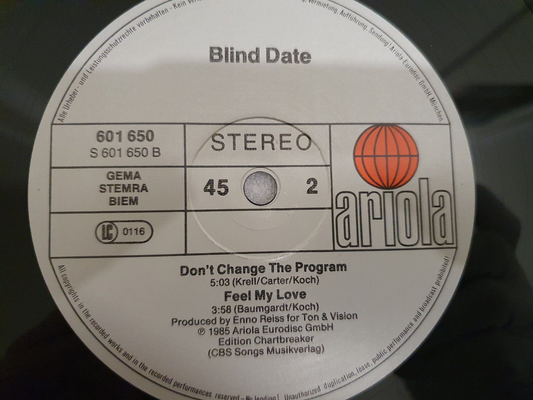 Dischi in vinile: Blind Date – Your Heart Keeps Burning – Usato da Uster venduto da Vinyl-Leidenschaft 5