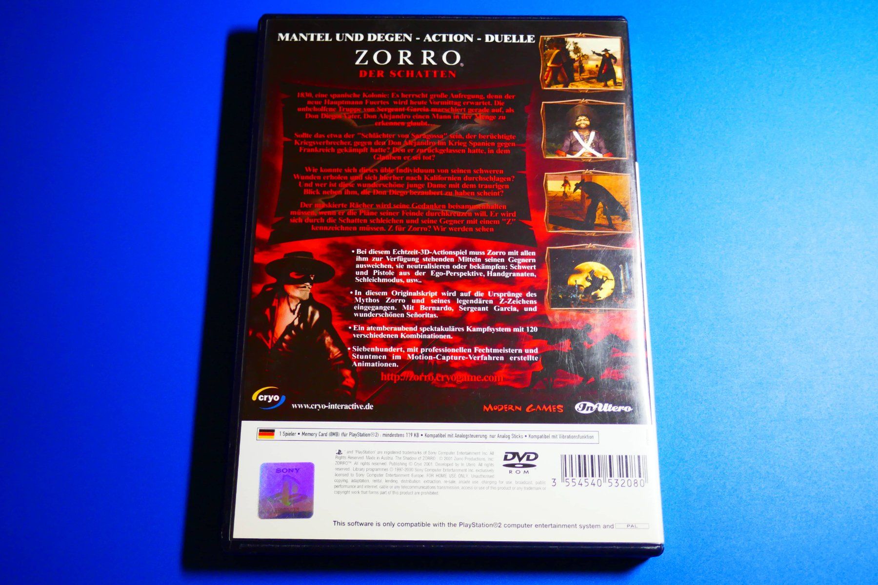 Sony Jeux: Zorro : Der Schatten - Sony PlayStation 2 – D'occasion à Vuarrens par Espace-Retro 2