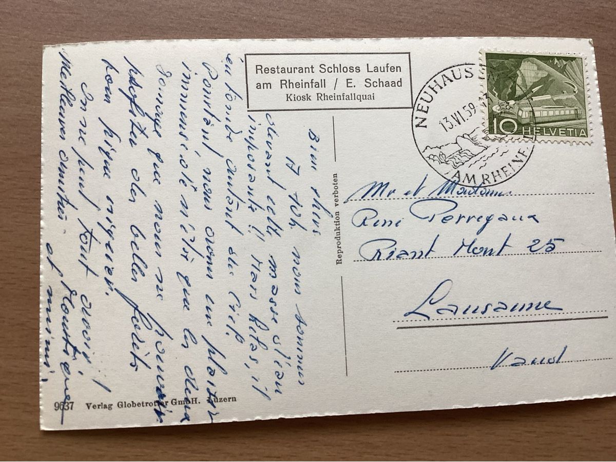 Cartoline postali: AK Rheinfall bei Neuhausen – Usato da Wassen UR venduto da SABDOM 1