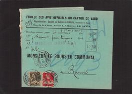 Streifband : Lausanne - Ronces , 29.l.1917