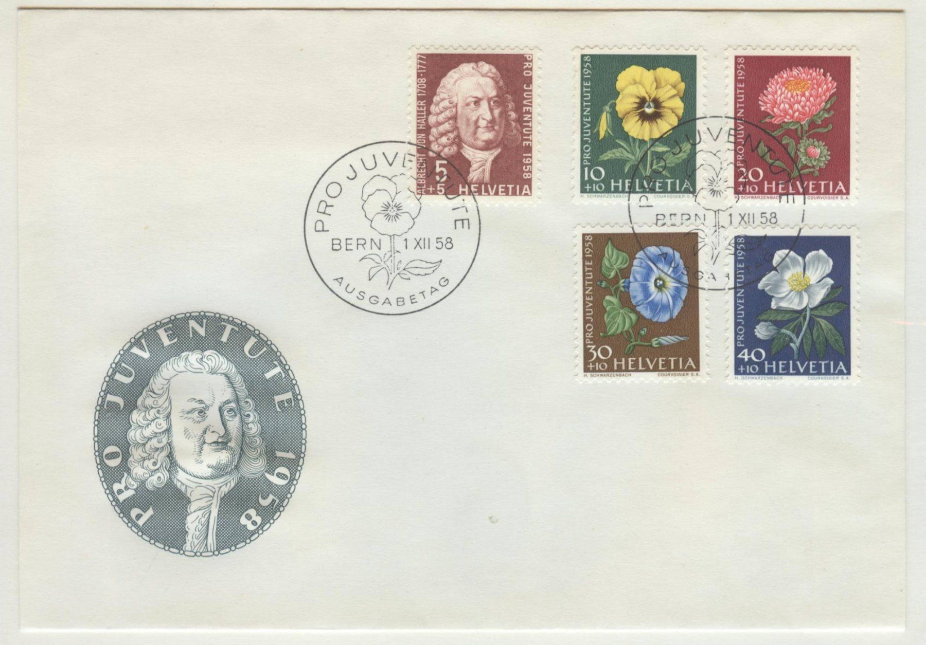 Tutti i francobolli: FDC Pro Juventute 1958 – Usato da Uster venduto da giorgiotr