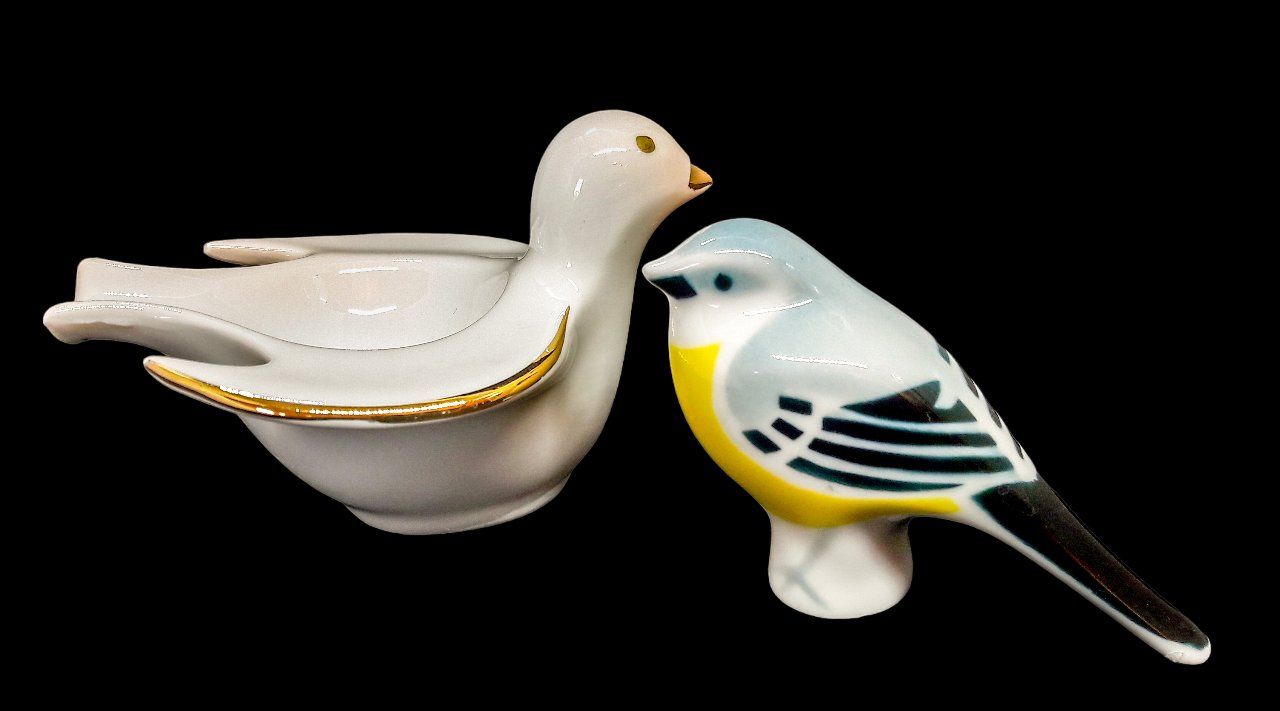 Figuren: 8x Vogel oiseau Sargadelos Gräfenthal Ampurdan Murano ? – Gebraucht aus Tavannes von Brocashop 1