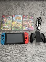 Nintendo Switch Konsole mit drei Spielen, gebraucht