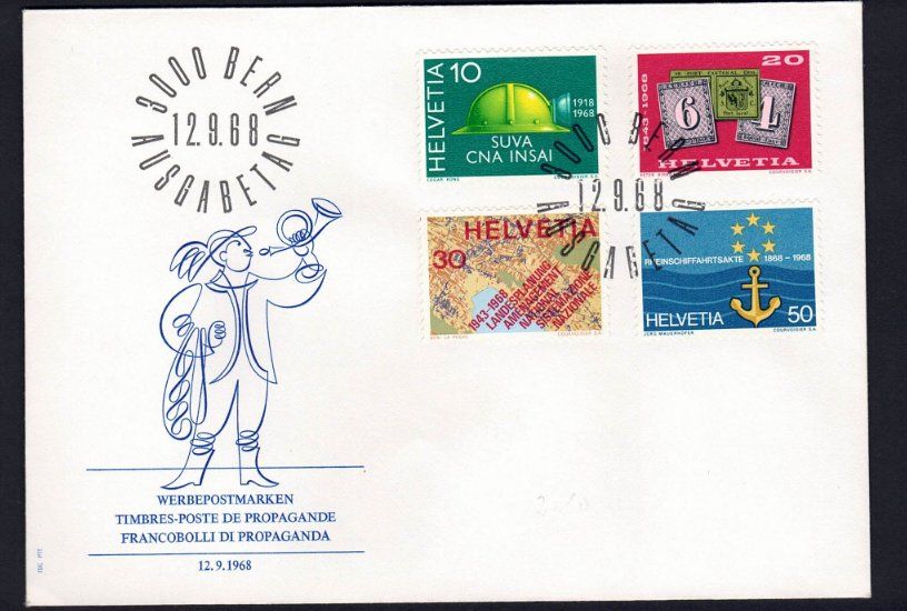 Tutti i francobolli: Sammlung CH Ersttagsbriefe 1968 – Nuovo (secondo la descrizione) da Pfäffikon ZH venduto da Romulus 1