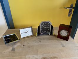 Lot 4 stk Tischuhr imhof, Oris, Montilier, Jewelled Leyer