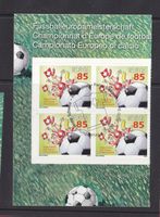 2008 Hopp Schwiiz Fussball  Zähnung B 4er  ERSTTAG  Eckstück