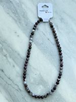 Rote Turmalin Kette 40 cm | Handarbeit Edelring