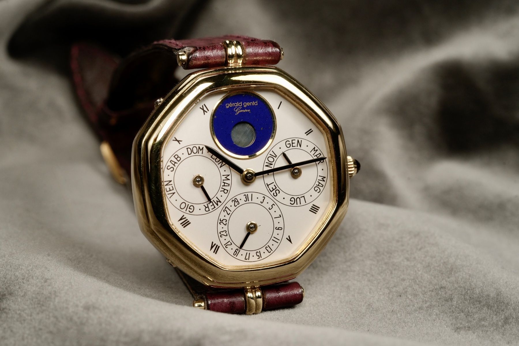 Orologi: Gérald Genta - Perpetual Calendar Moon Phase Octagonal – Usato da Morcote venduto da chronoservice 2