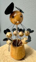 6 Käsepicker Partypicker Holz Maus Mäuse vintage