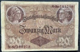Antiker 20 Mark Schein - Rarität für Sammler! Top!