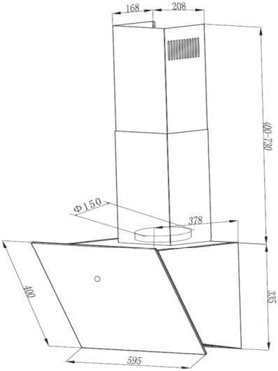 Cappe di aspirazione: Respekta CH112060S Schwarz – Nuovo e nell'imballaggio originale da Bottighofen venduto da zaap 5