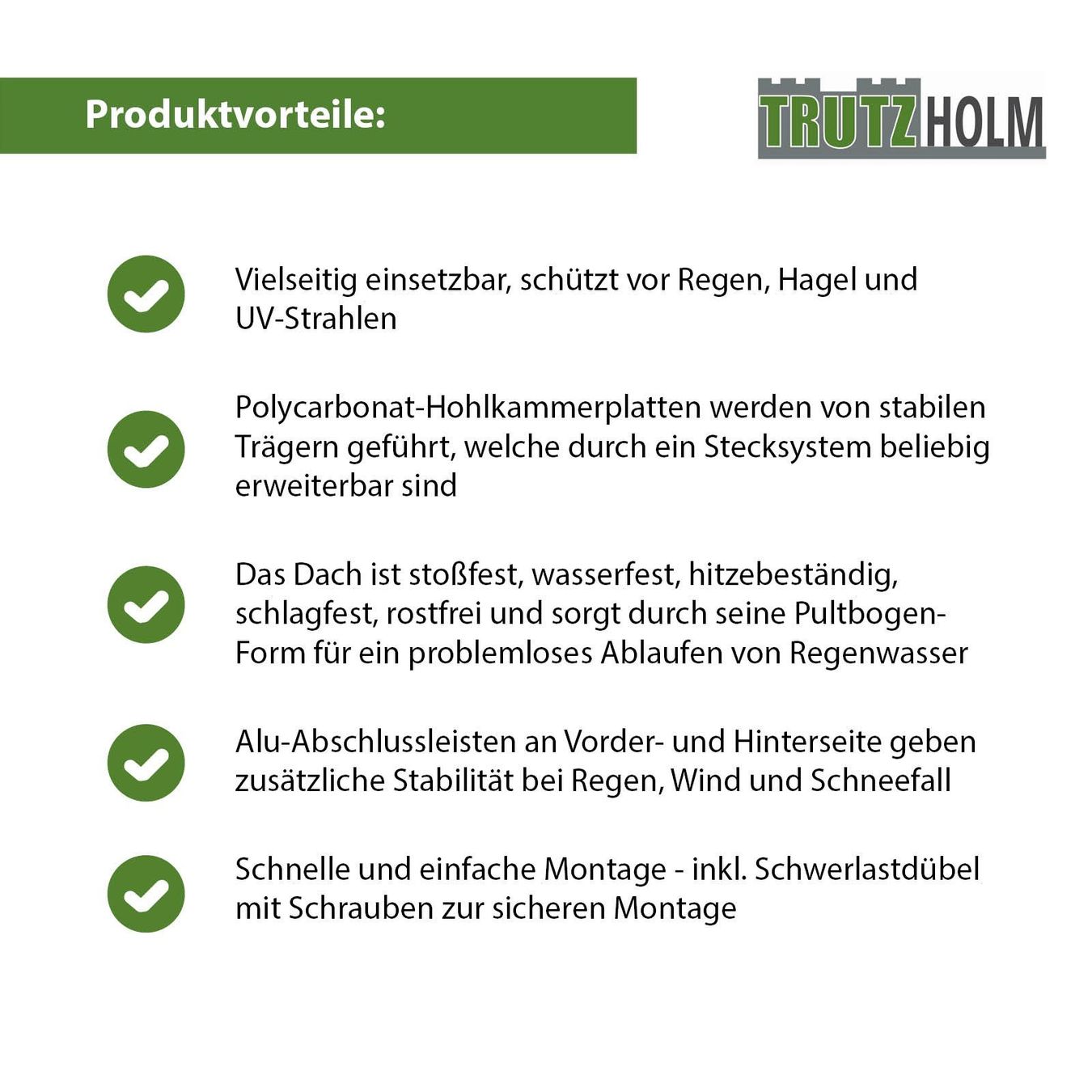 Bücher: Pultvordach 100x295 UV resistent weiss – Neu und originalverpackt aus Bottighofen von zaap 4