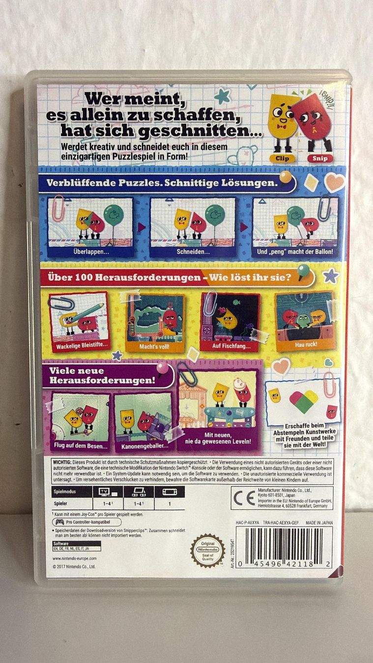 Spiele: «Snipperclips Plus» Nintendo Switch Spiel  – Gebraucht aus Ehrendingen von lax21 1