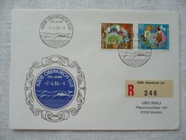 7.4.86 Sonderdatumstempel ET 950 Jahre Oberkirch (LU)