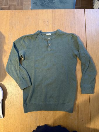 Feinstrickpullover olivgrün Gr. 152 (eher 140) vertbaudet