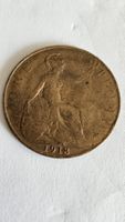 Raritäten Alte Britische Münze, 1 Penny, 1913