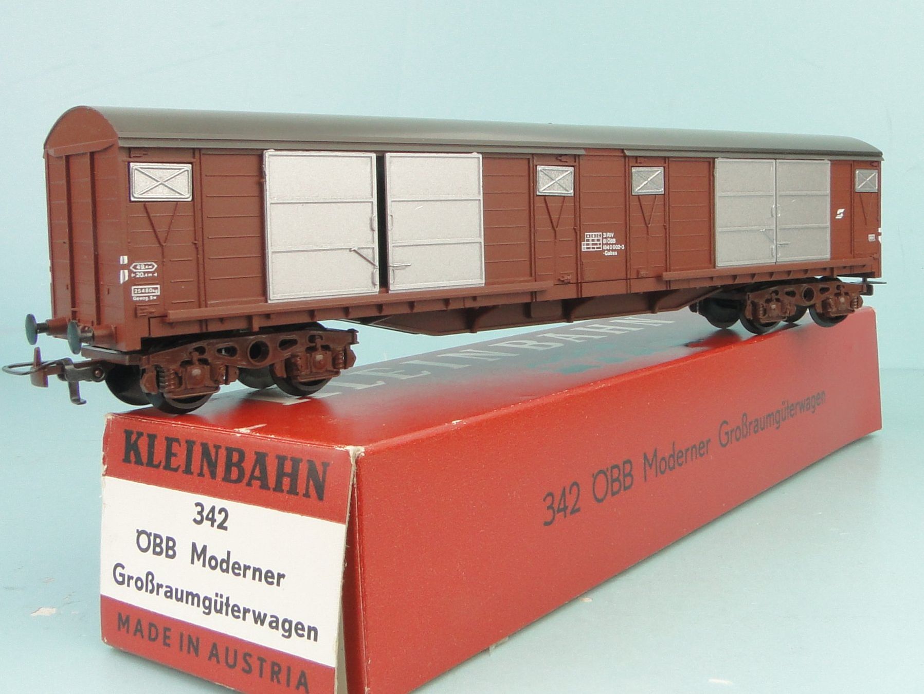 Kleinbahn Modellini di ferrovie: Kleinbahn 342 ÖBB Moderner Grossraumgüterwagen, NEU – Usato da Bülach venduto da cann11 2
