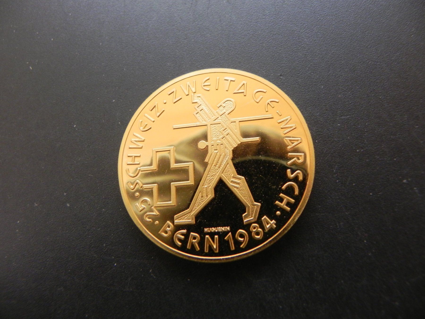 Medaglie: Medaille Schweiz Zweitagemarsch Bern 1984 – Usato da Biel/Bienne venduto da Gogolozi