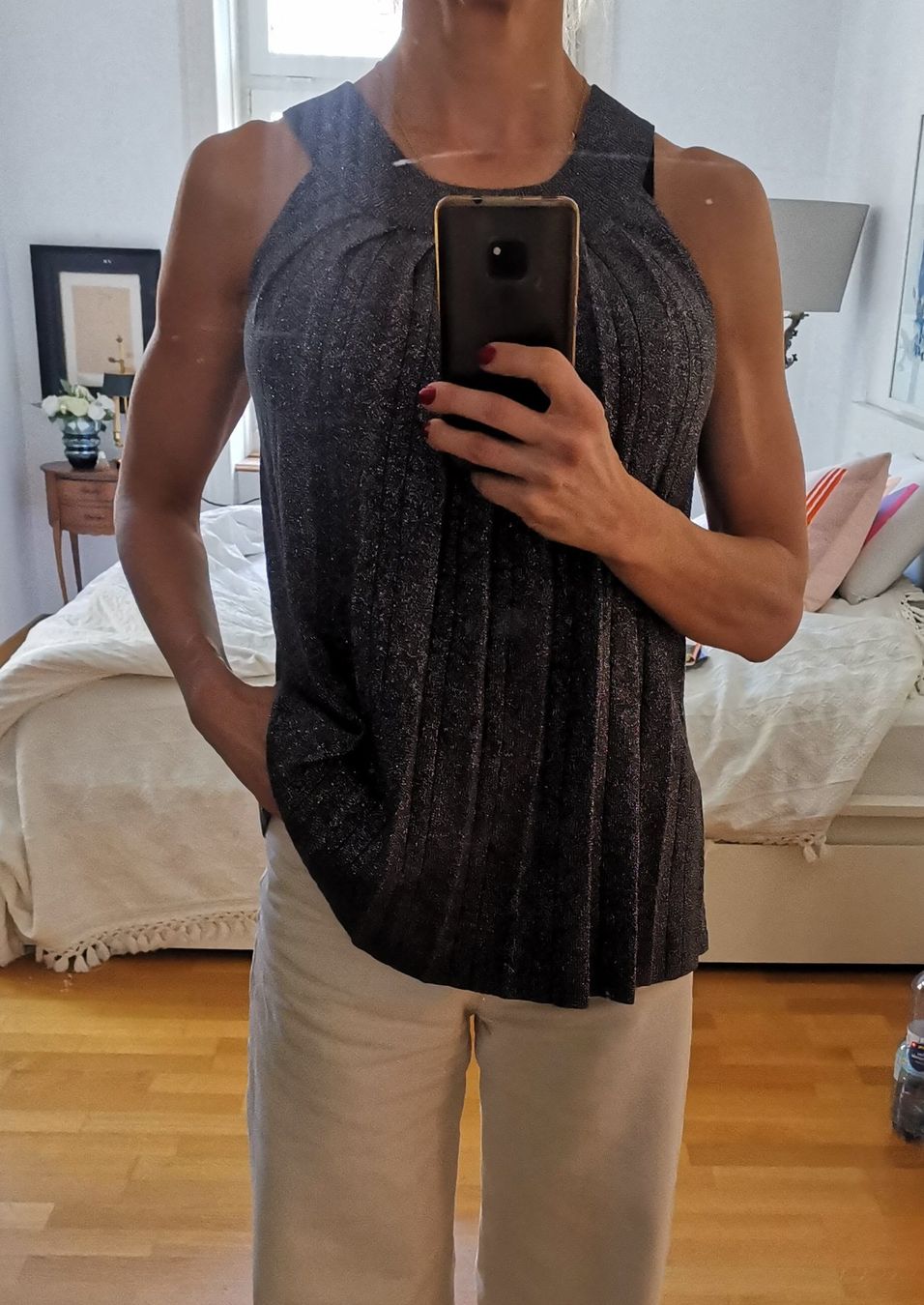 Top: Ärmel loser Pulli mit Seide – Usato da Uerikon venduto da pink_flamingo 5