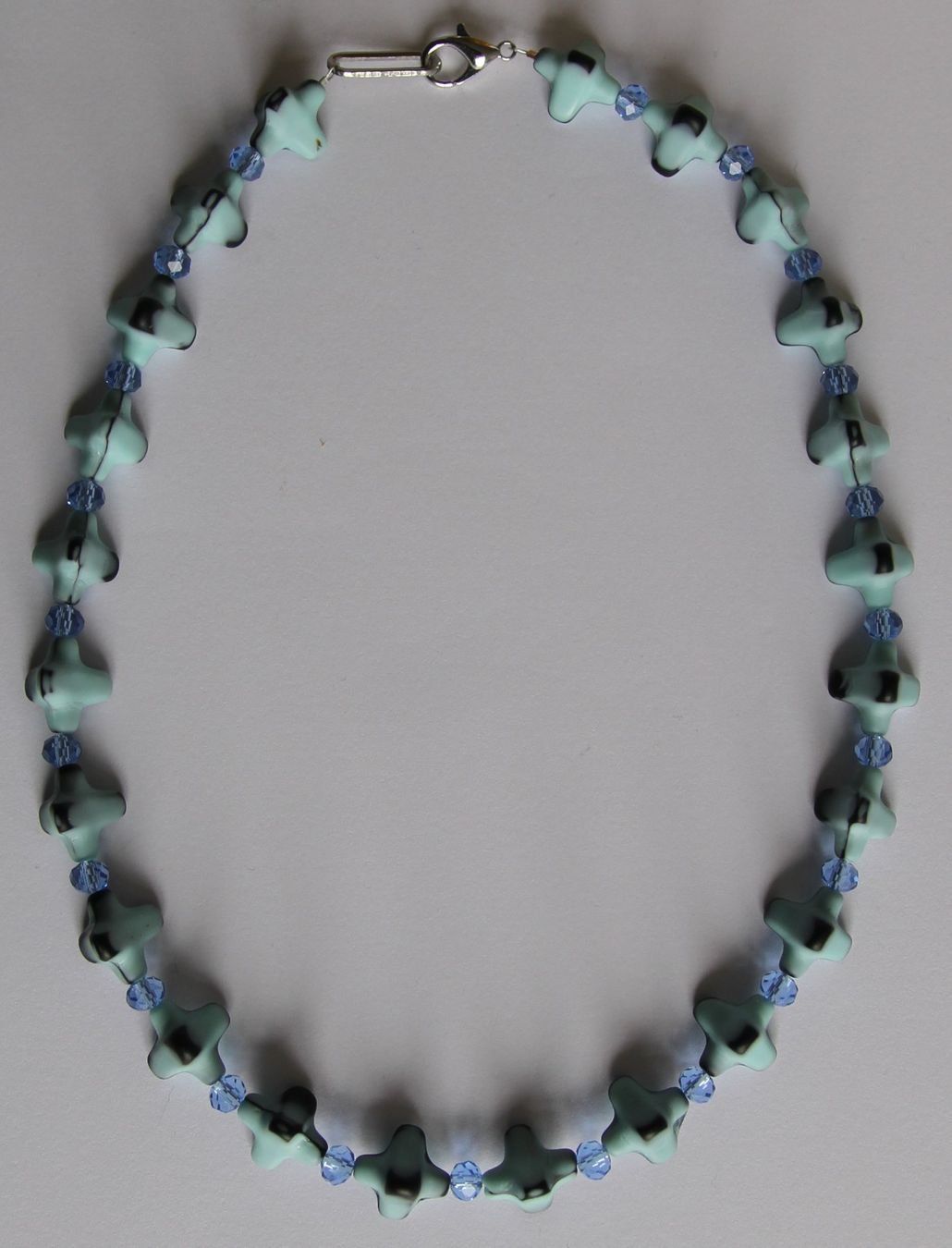 Catenine: NEU: Modeschmuck Kette Collier Glasperlen und Edelstahl – Nuovo (secondo la descrizione) da Matten b. Interl venduto da EdelsteineundSchmuck