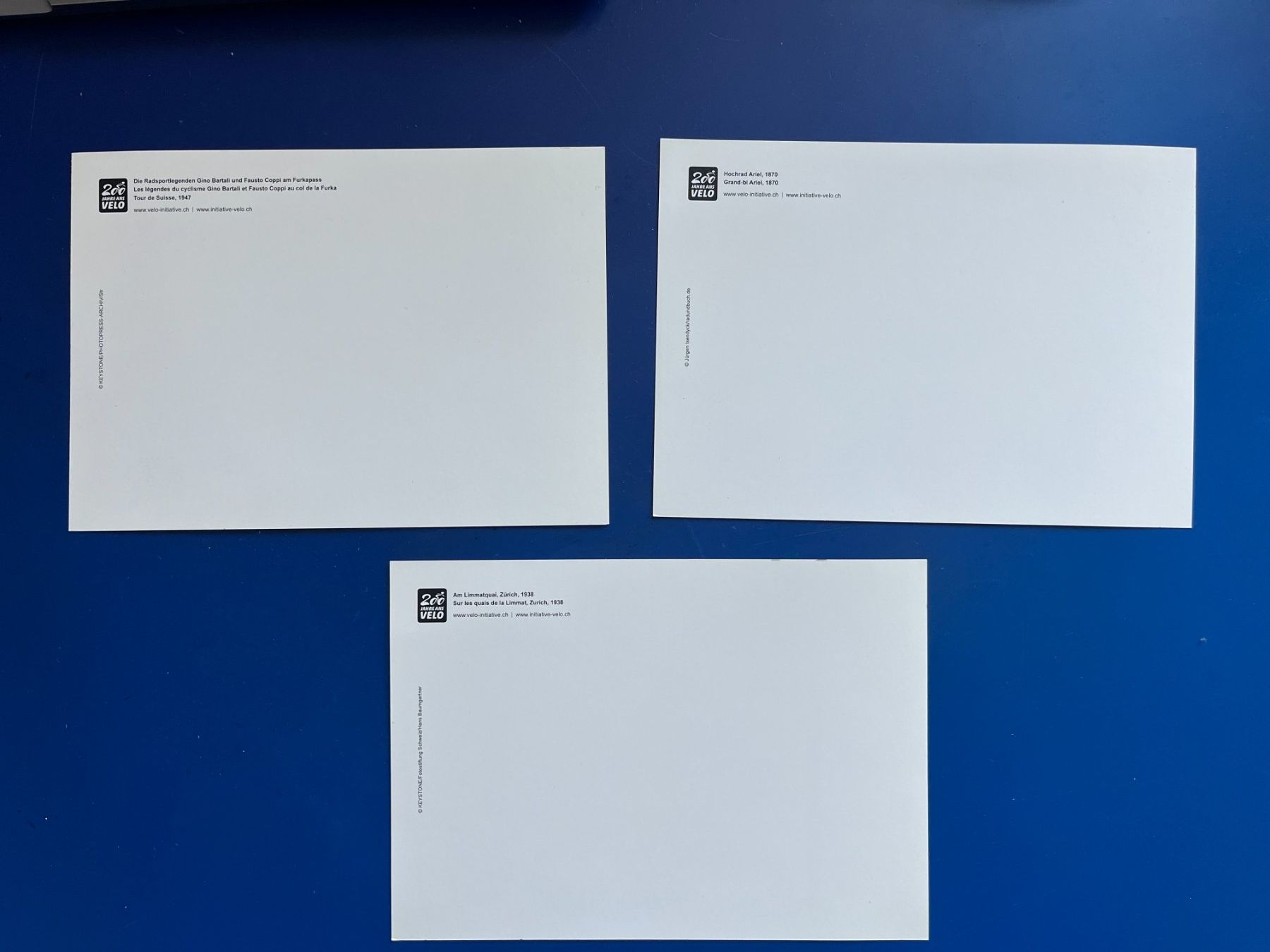 Ansichtskarten: 3 Postkarten mit Velo`s – Gebraucht aus Dintikon von Redgar58 1