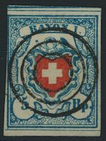 1851 - Rayon I · o K - Bieler 3 Ring Stempel · Voll