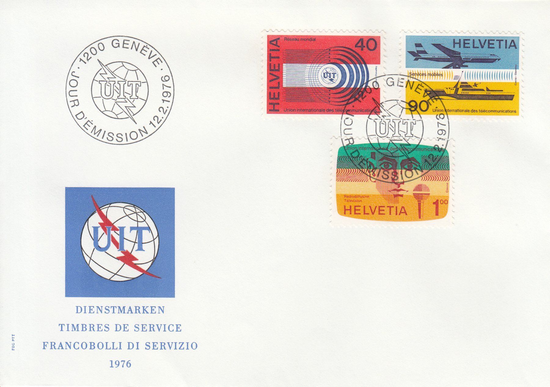 Dienstmarken: SBK D Xl 11 - 13 Satz-FDC – Gebraucht aus Bürglen TG von StampGraf
