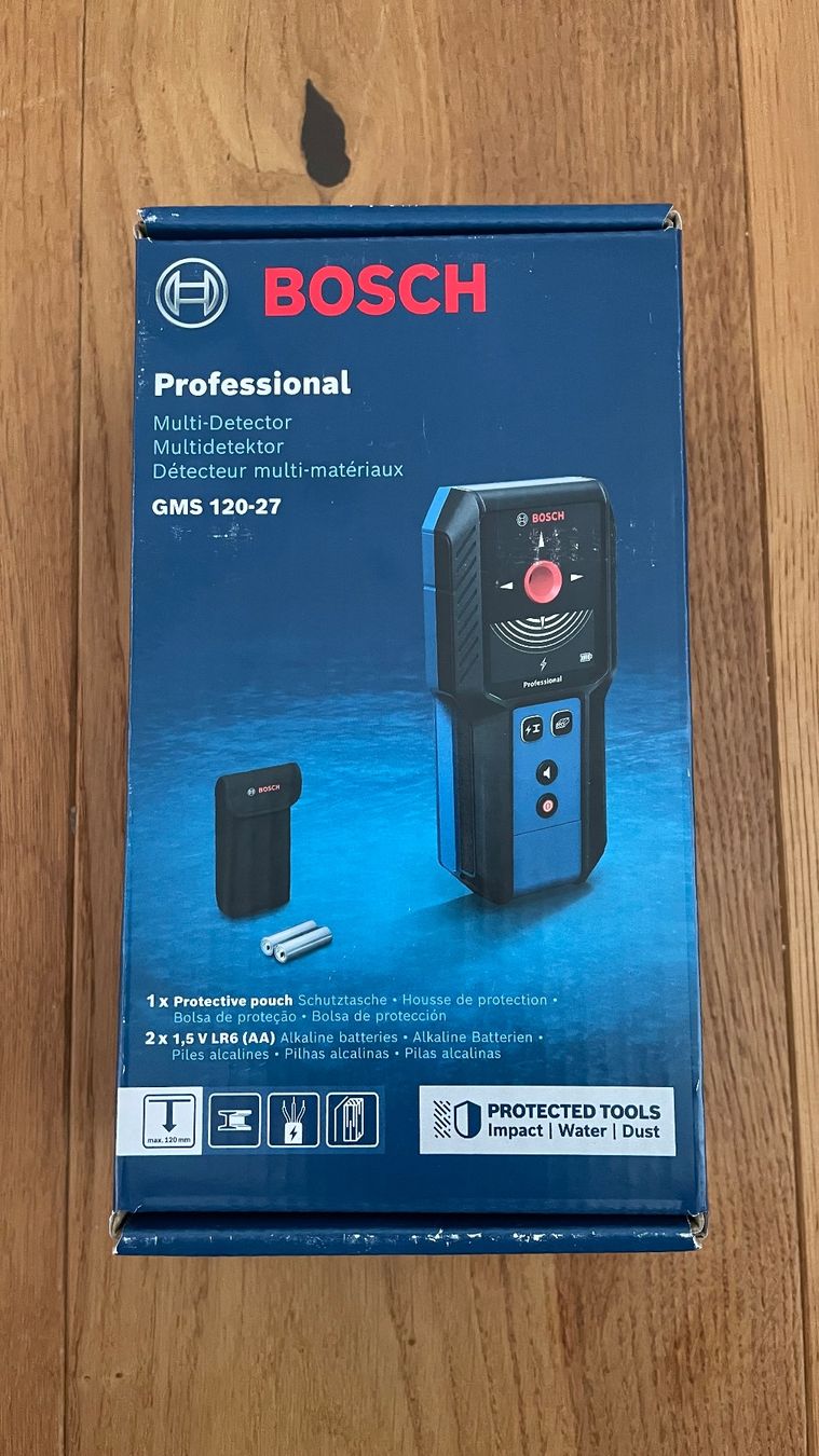 Bosch Misurare: Bosch GMS 120-27 Professional Multi-Detektor neu – Nuovo e nell'imballaggio originale da Benken SG venduto da BI97 1